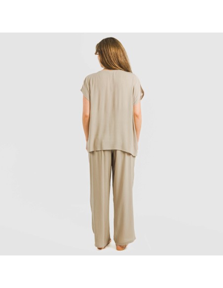 Pantalón largo viscosa bambula liso pantalones-comodos-mujer