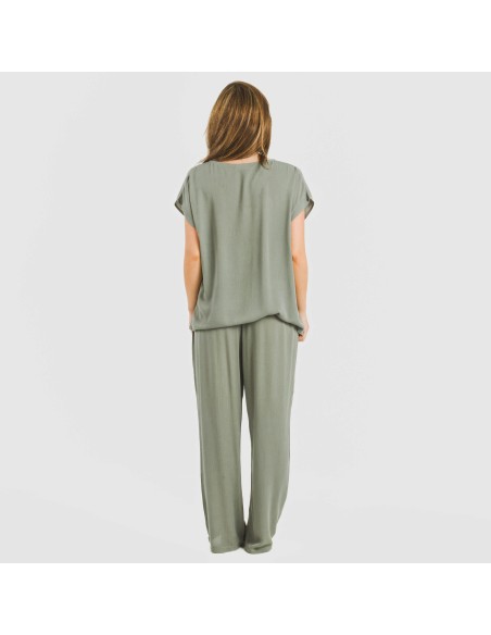 Pantalón largo viscosa bambula liso pantalones-comodos-mujer