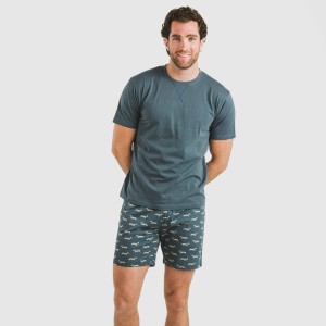 Pijama corto algodón hombre... 2