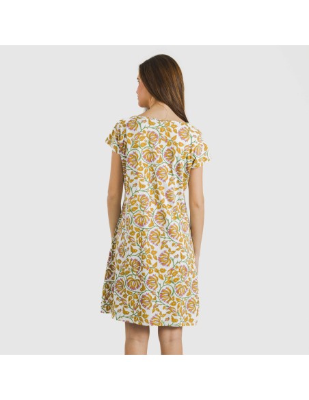 Blusón algodón Venus ocre vestidos-y-blusones-mujer