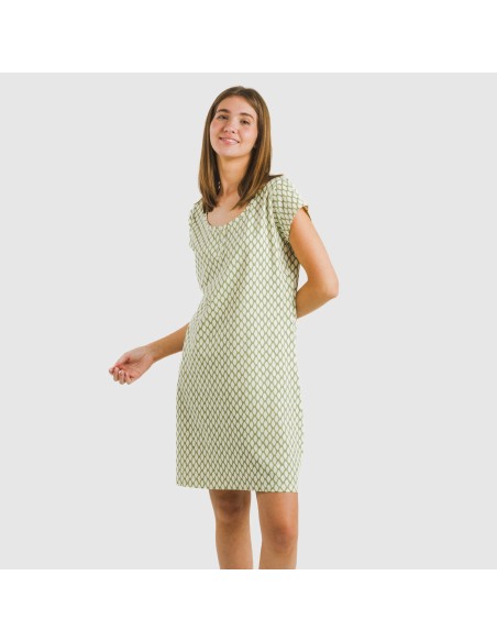 Blusón algodón Orlando verde cacería vestidos-y-blusones-mujer