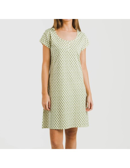 Blusón algodón Orlando verde cacería vestidos-y-blusones-mujer