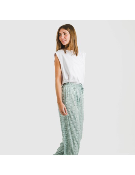 Pantalón viscosa Walia azul pantalones-comodos-mujer