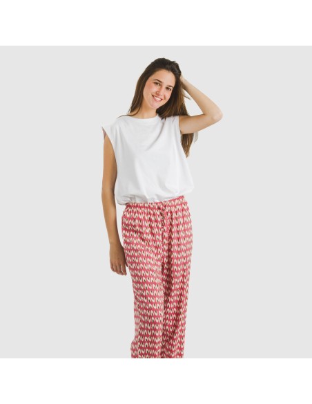 Pantalón viscosa Tana marsala pantalones-comodos-mujer