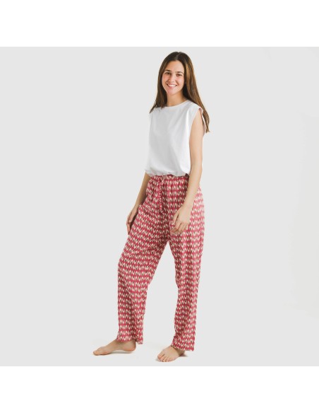 Pantalón viscosa Tana marsala pantalones-comodos-mujer