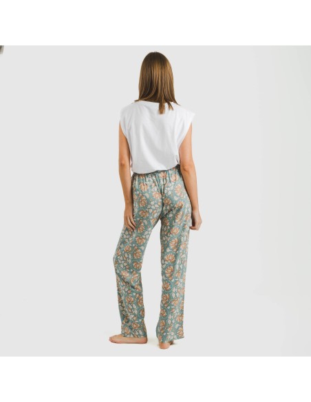 Pantalón viscosa Venus agua marina pantalones-comodos-mujer