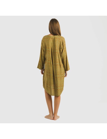 Camisola viscosa Silda verde cacería vestidos-y-blusones-mujer
