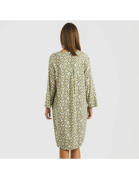 Camisola viscosa Liuva verde cacería vestidos-y-blusones-mujer