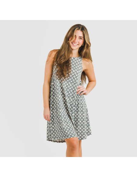 Vestido corto tirantes crepe Narciso indigo vestidos-y-blusones-mujer