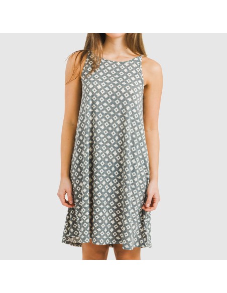 Vestido corto tirantes crepe Narciso indigo vestidos-y-blusones-mujer