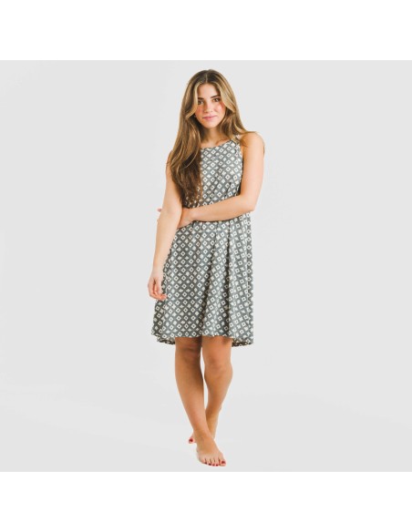 Vestido corto tirantes crepe Narciso indigo vestidos-y-blusones-mujer