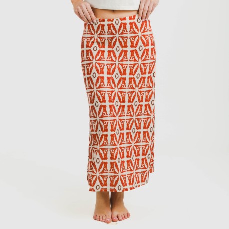 Falda midi soft Catania teja faldas