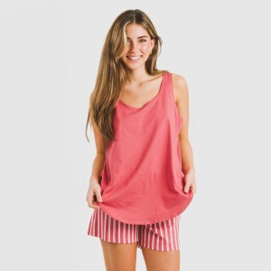 Pijama corto algodón Raya...