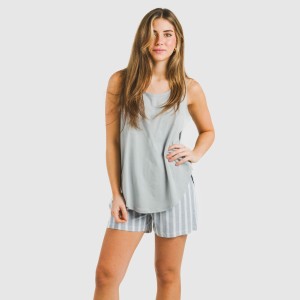Pijama corto algodón Raya...