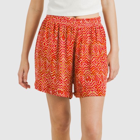 Pantalón corto viscosa bambula Silda teja pantalones-comodos-mujer