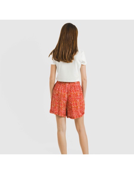 Pantalón corto viscosa bambula Silda teja pantalones-comodos-mujer