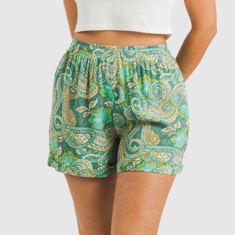 Pantalón corto viscosa bambula Patme verde pantalones-comodos-mujer