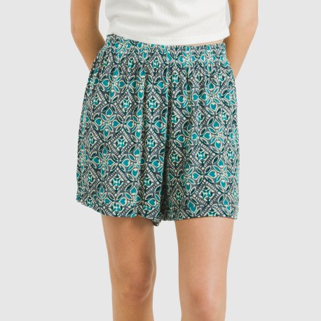 Pantalón corto viscosa bambula Malura agua marina pantalones-comodos-mujer