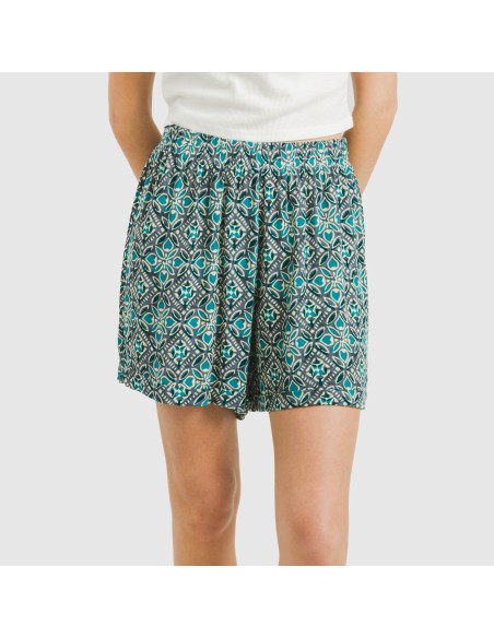 Pantalón corto viscosa bambula Malura agua marina pantalones-comodos-mujer
