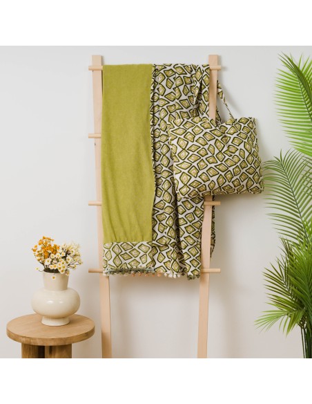 Pack Toalla Pareo + Bolso Liuvia verde caceria playa