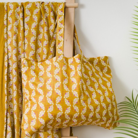 Pack Toalla Pareo + Bolso Calsita ocre playa