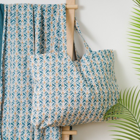 Pack Toalla Pareo + Bolso Eloina agua marina playa