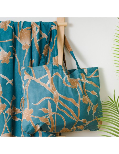 Pack Toalla Pareo + Bolso Bellita agua marina playa