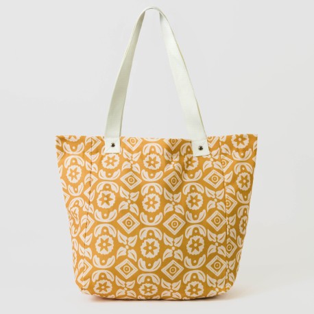 Bolsa loneta Eugenia ocre bolsos