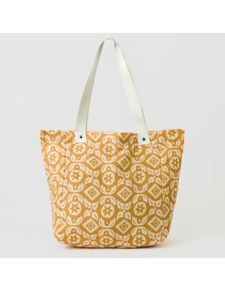 Bolsa loneta Eugenia ocre bolsos