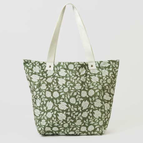 Bolsa loneta Mozarabe verde bolsos