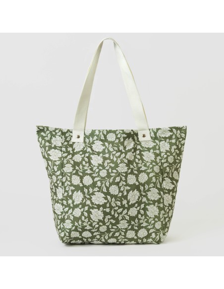 Bolsa loneta Mozarabe verde bolsos