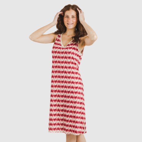 Vestido midi tirantes soft Alberti marsala vestidos-y-blusones-mujer