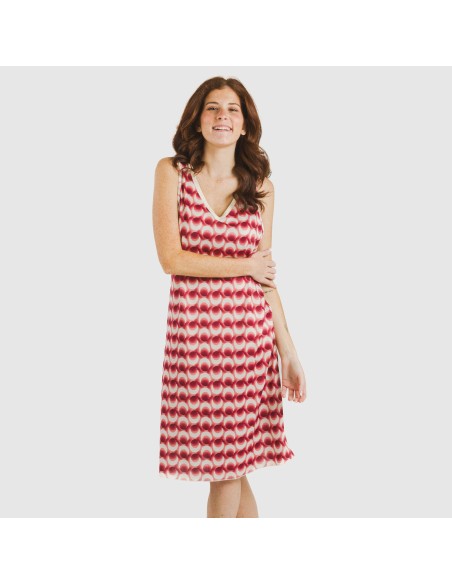 Vestido midi tirantes soft Alberti marsala vestidos-y-blusones-mujer