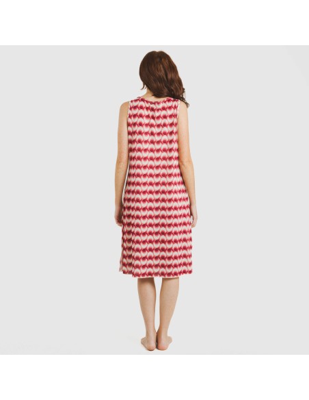 Vestido midi tirantes soft Alberti marsala vestidos-y-blusones-mujer