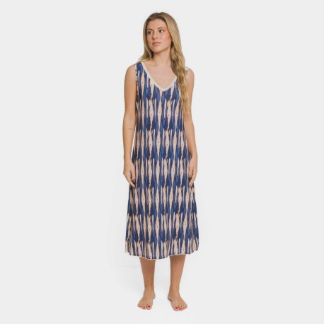 Vestido midi tirantes soft Gavidia azul vestidos-y-blusones-mujer