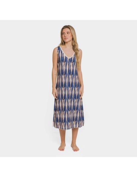 Vestido midi tirantes soft Gavidia azul vestidos-y-blusones-mujer