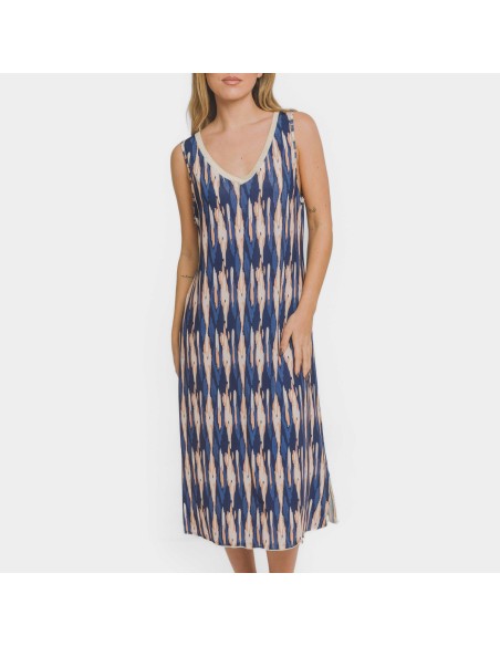 Vestido midi tirantes soft Gavidia azul vestidos-y-blusones-mujer