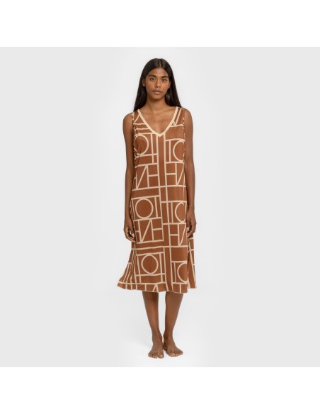 Vestido midi tirantes soft Rufa marrón vestidos-y-blusones-mujer