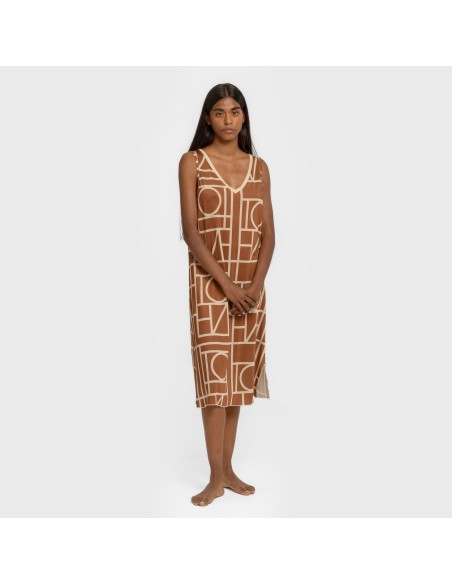 Vestido midi tirantes soft Rufa marrón vestidos-y-blusones-mujer