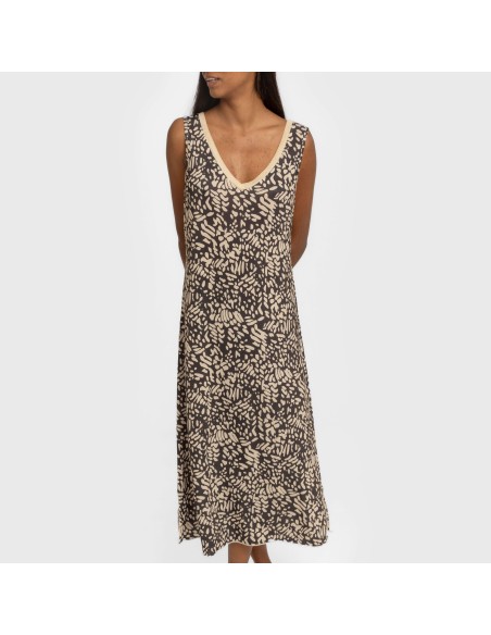 Vestido midi tirantes soft Miquela negro vestidos-y-blusones-mujer