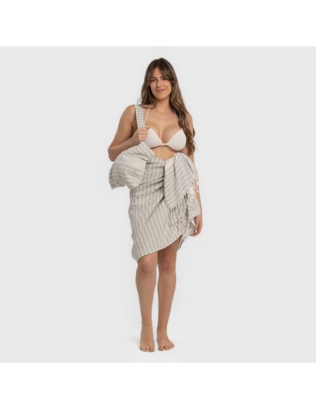 Pack Toalla Pareo + Bolso Raya algodón playa
