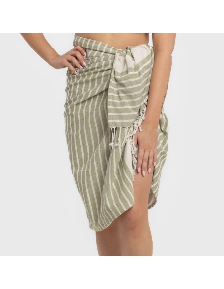 Pack Toalla Pareo + Bolso Raya algodón playa