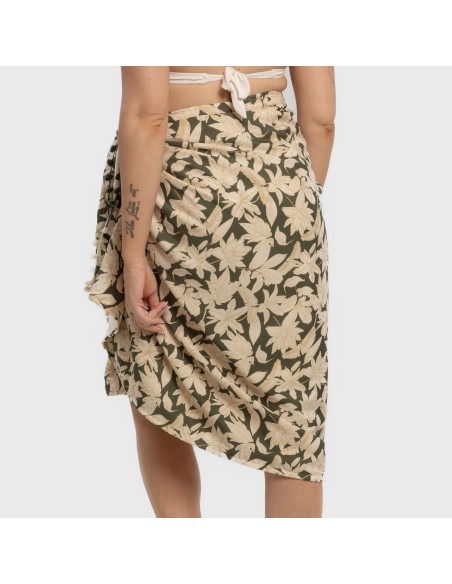 Pack Toalla Pareo + Bolso Charamo verde caceria playa