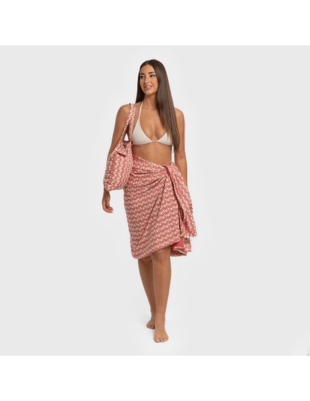 Pack Toalla Pareo + Bolso Tana marsala playa
