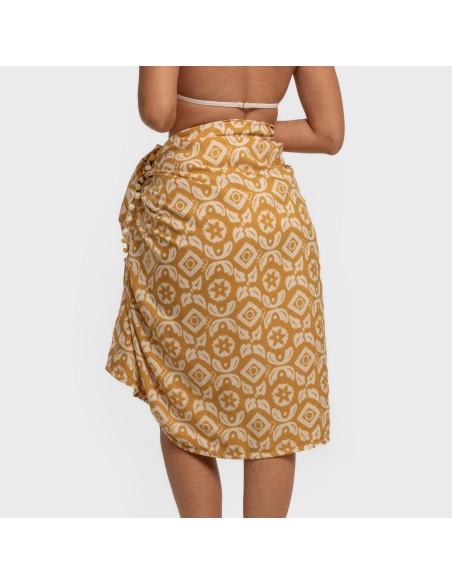 Pack Toalla Pareo + Bolso Eugenia ocre playa