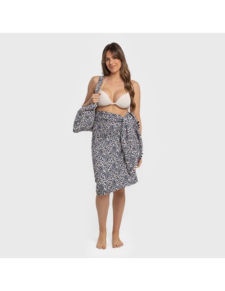 Pack Toalla Pareo + Bolso Aladero azul playa