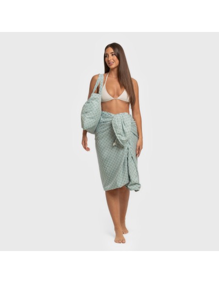 Pack Toalla Pareo + Bolso Walia agua marina playa