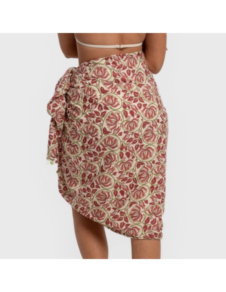 Pack Toalla Pareo + Bolso Venus marsala playa