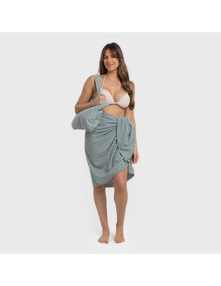 Pack Toalla Pareo + Bolso Dulcinea agua marina playa