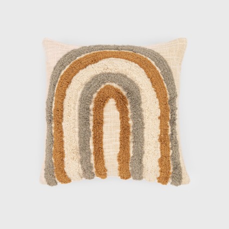 Cojín cuadrante algodón Drus 45x45 - funda + relleno cojines-decorativos